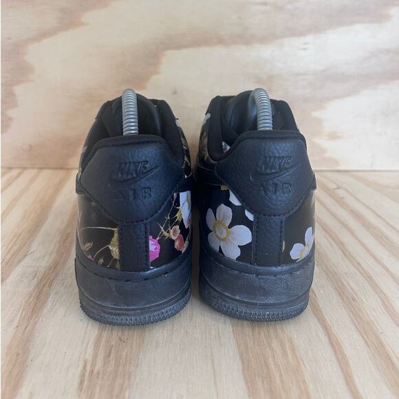 Nike - Air Force 1 Low Floral - Sneakers - Black - Women's - 8.5 - AO1017-002 - Picture 6 of 9